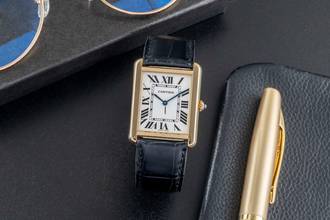 Thumbnail von Cartier Tank Solo 18k (0,750) Gold Quarz Herrenuhr Ref. W1018855 B&P 2024