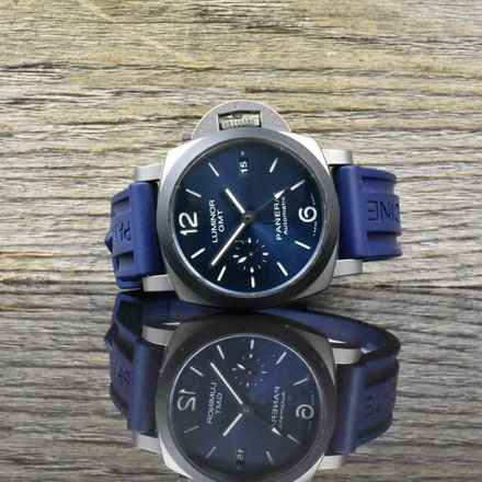  Panerai Luminor GMT Automatic Navy Blue - Carbon & Titanium - Neuwertig & Automatik B&P 