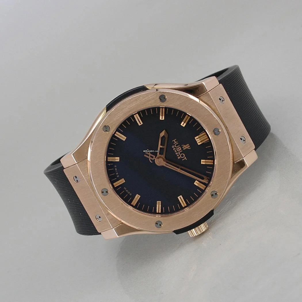 Hublot Classic Fusion 18k Rotgold Kautschuk Faltschliesse Automatik Ø 45 mm