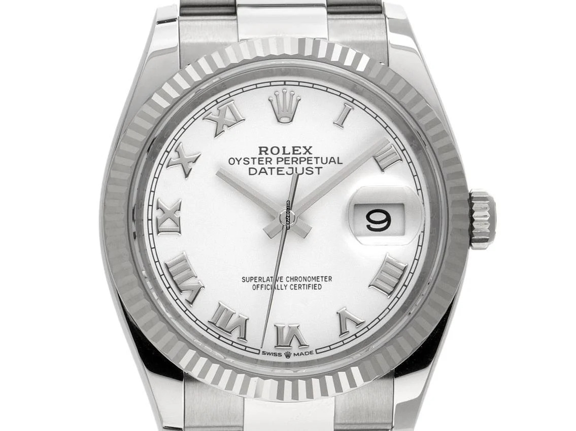 Rolex Datejust 36 Ref.126234 2022 Full Set wie Neu Datejust Stahl 18kt Weißgold