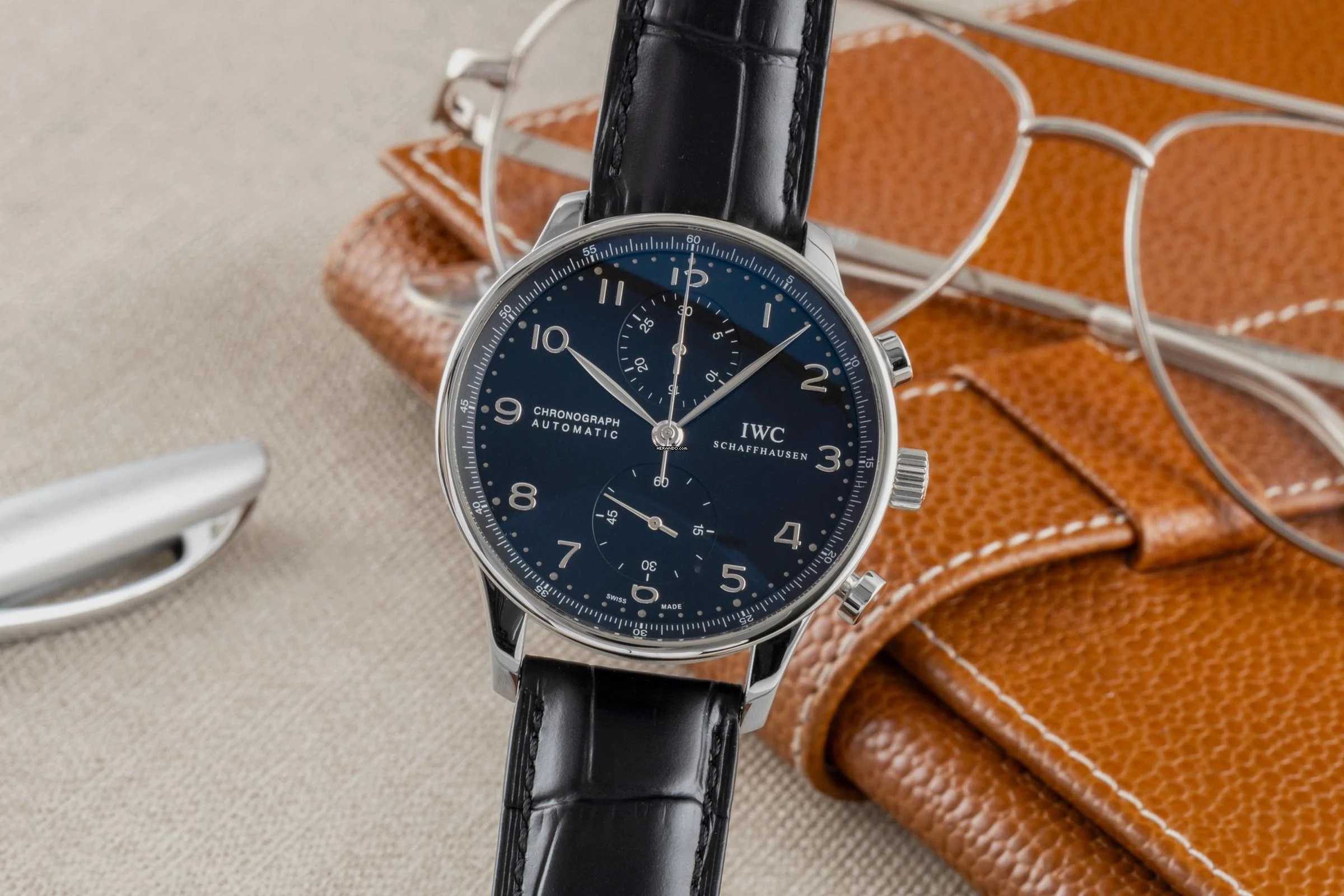 IWC Portugieser Chronograph Stahl Automatik Herrenuhr Ref. IW371447
