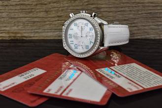 Thumbnail von Omega Speedmaster Reduced Diamond Bezel / Mother of Pearl Dial Automatik - Full Set