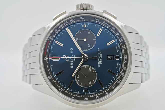  Breitling Premier B01 Chronograph 42 Blue Dial AB0118A61C1A1 