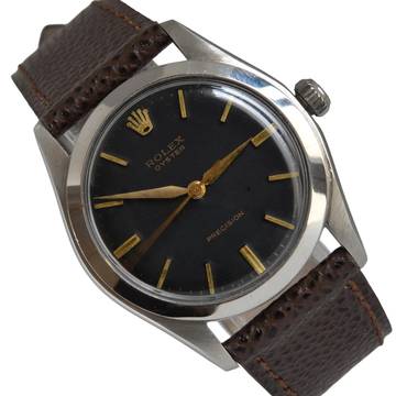  Rolex Oyster Perpetual 6082 black glossy dial 1950 