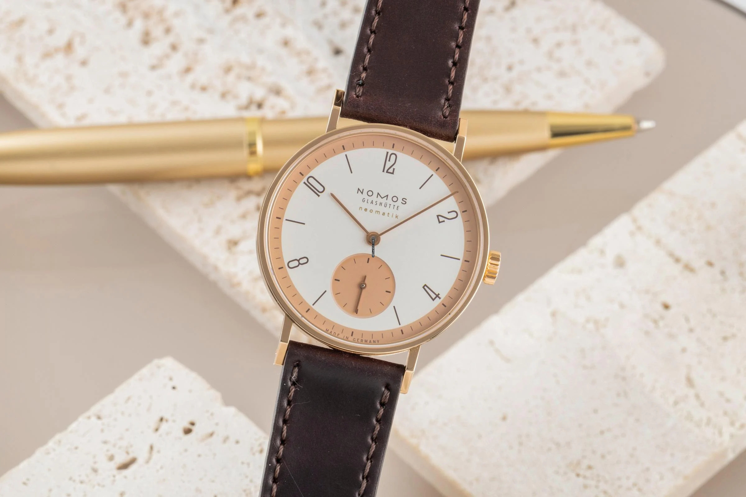 NOMOS Tangente Neomatik 18k Roségold Neomatik 175 Years Watchmaking Glashütte Ref. 160.S1