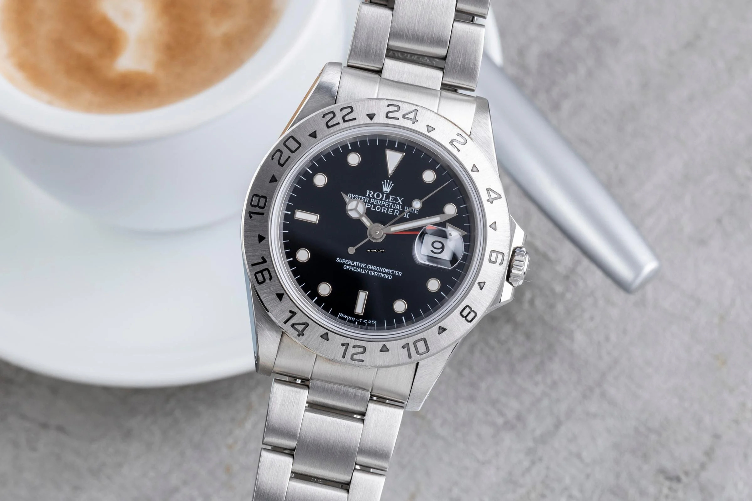 Rolex Explorer II Black Dial Edelstahl Automatik Herrenuhr Ref. 16570 W-Serie