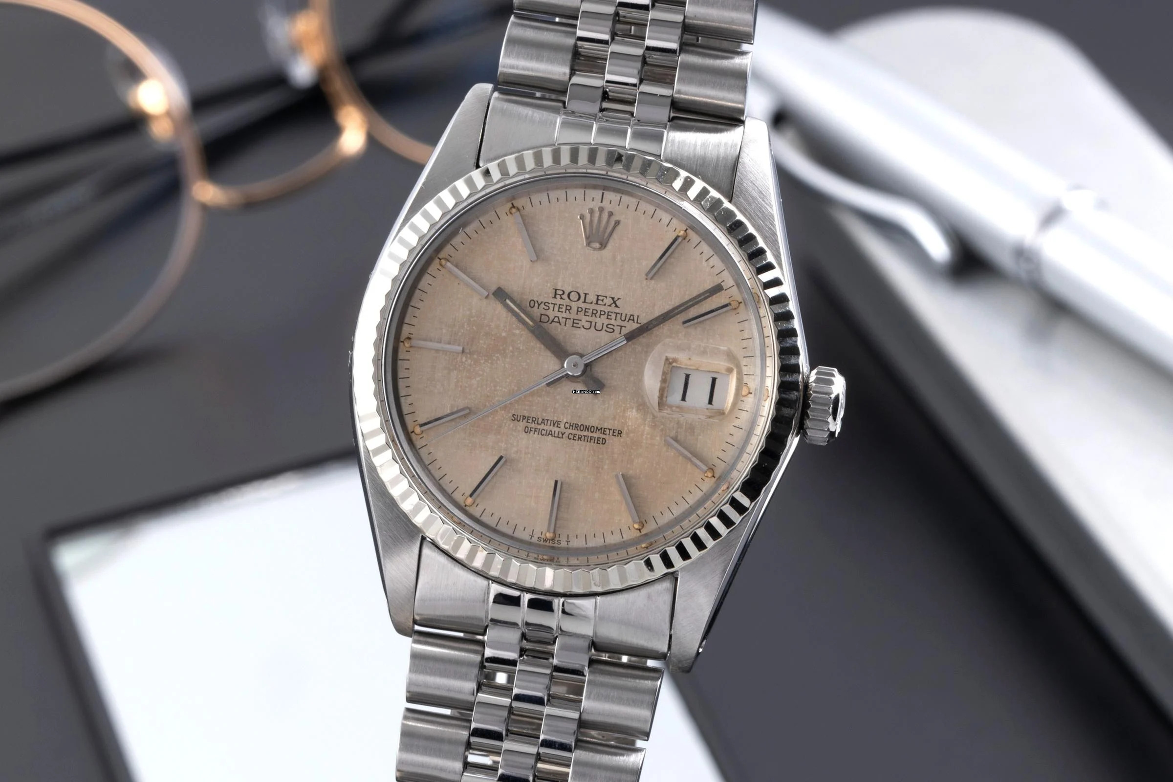 Rolex Datejust 36 Stahl / Weissgold Automatik Herrenuhr Ref. 16014 Klassiker
