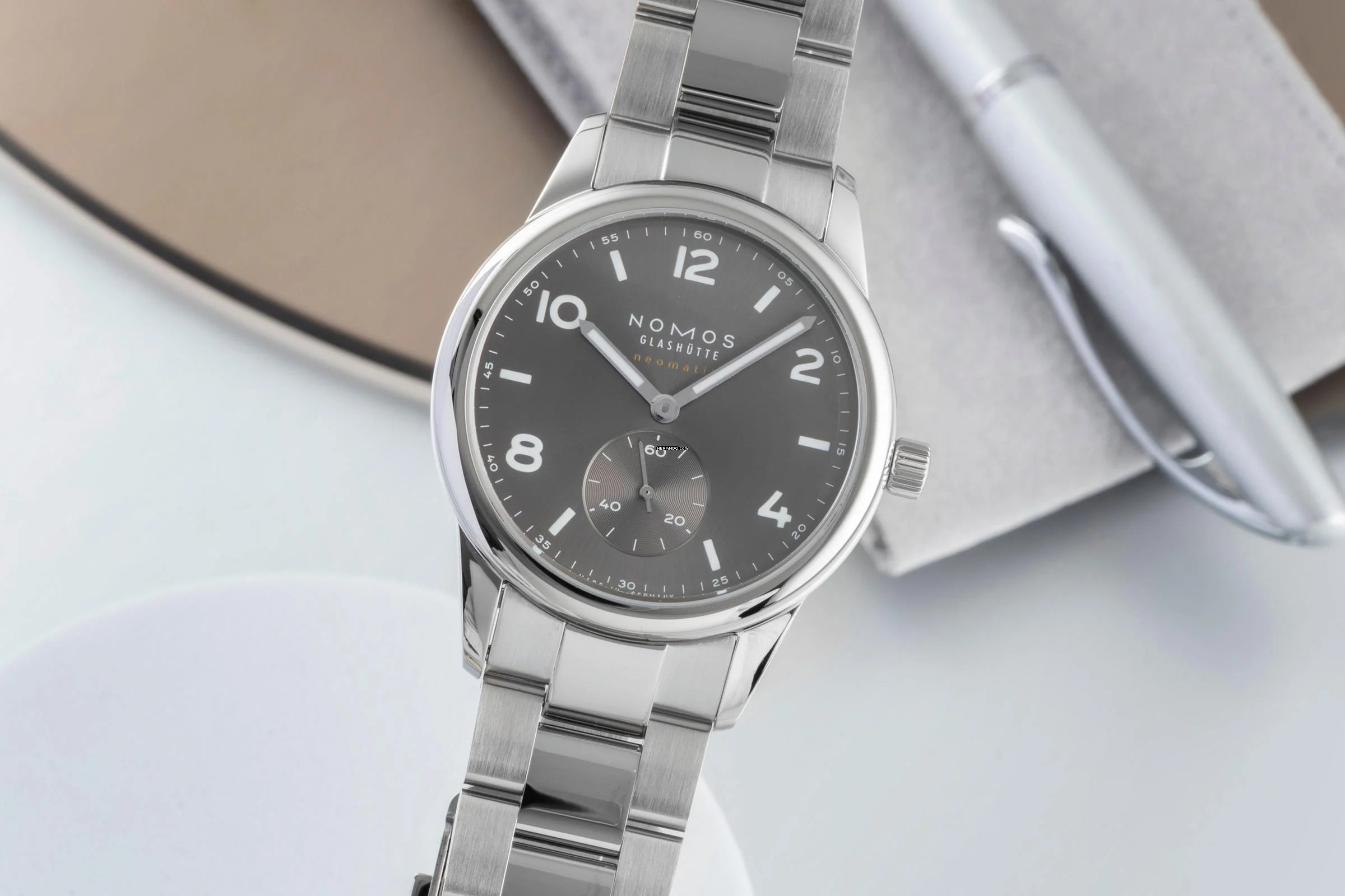 NOMOS Club Neomatik Stahl Automatik Herrenuhr Ref. 763 Box & Papiere 2025