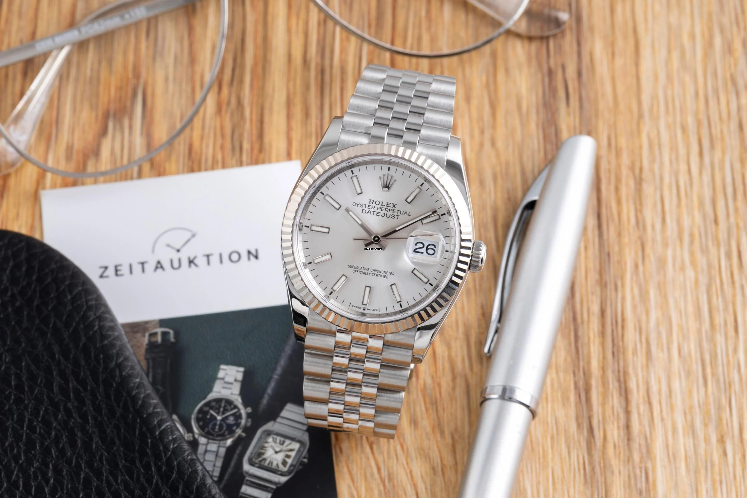 Rolex Datejust 36 Stahl / Weissgold Automatik Herrenuhr Ref. 126234 B&P 2021