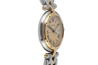 Thumbnail von Cartier Cougar Panthere Ronde 2 Row Lady Stahl / Gold Damenuhr Ref. 183964 Klassiker