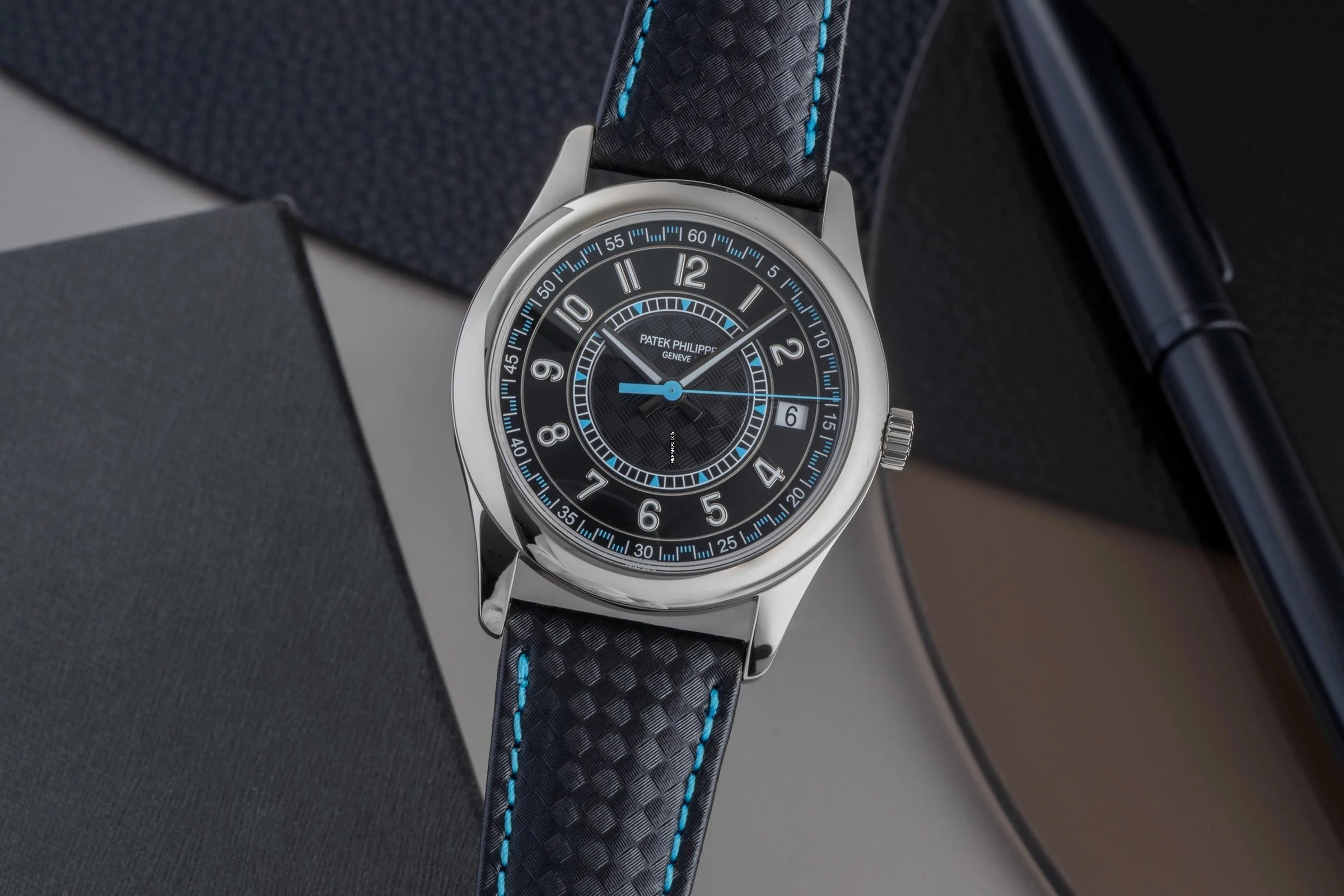 Patek Philippe Calatrava 18k Weissgold Automatik Ref. 6007G-011 B&P