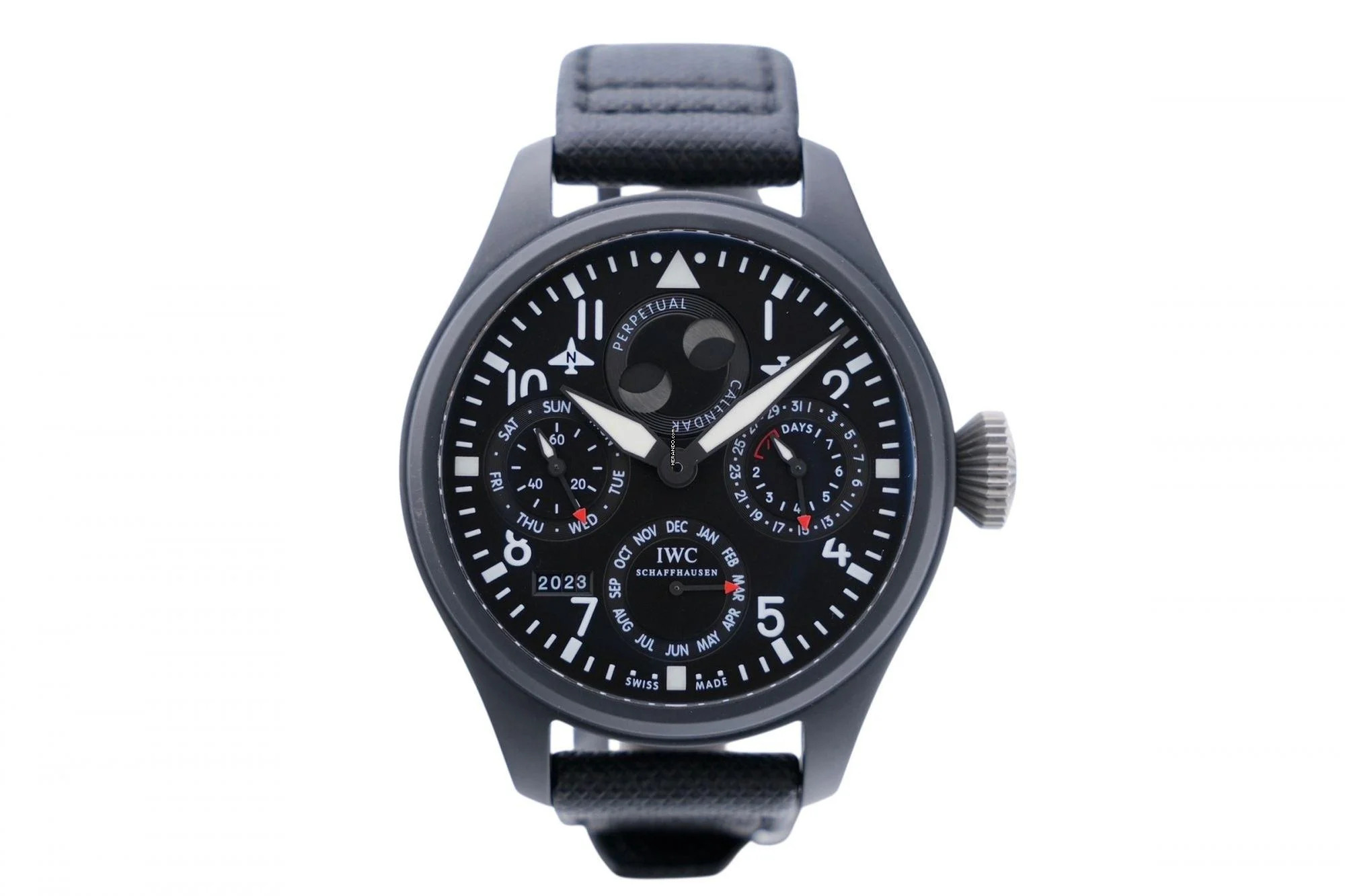 IWC Große Fliegeruhr Top Gun Big Pilot Top Gun - Perpetual Calendar In Ceramic - With Box And Papers - IW502902 2014