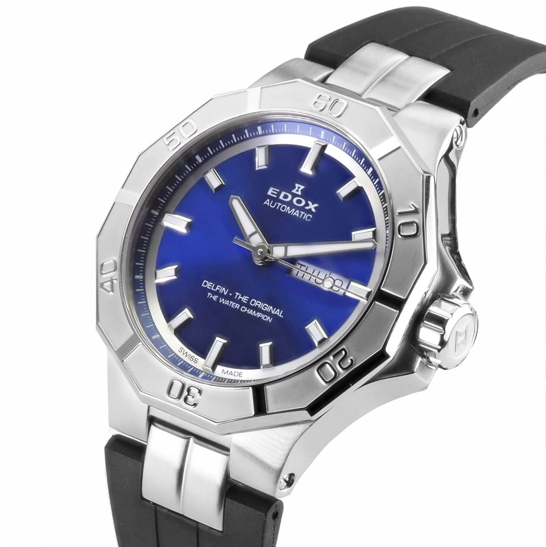 Edox Herren Uhr Automatik 88008 3CA BUIN Swiss Made Delfin 43 mm Ø Neu