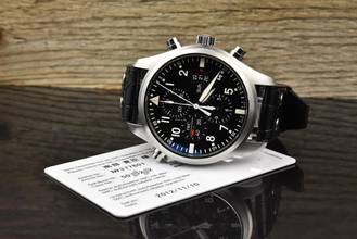 Thumbnail von IWC Fliegeruhr Doppelchronograph Double Chronograph IW377801 unpoliert - Black Dial - B&P 2012