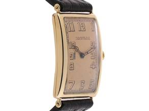 Thumbnail von Patek Philippe Vintage Rectangular Art Deco 1912 Full Set sehr gut Vintage Rectangular Art Deco 18kt Gelbgold