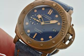 Thumbnail von Panerai Luminor Submersible 1950 3 Days Bronze Bronzo PAM 671 Limited 47mm Blue Dial