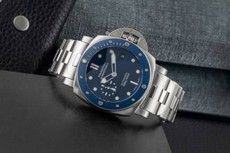 Thumbnail von Panerai Submersible Blue Notte Stahl Automatik Herrenuhr PAM02068 B&P
