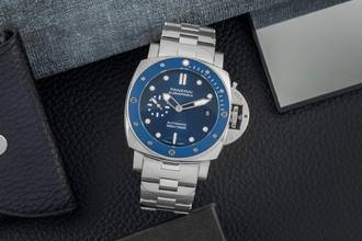 Thumbnail von Panerai Submersible Blue Notte Stahl Automatik Herrenuhr PAM02068 B&P