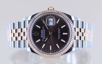 Thumbnail von Rolex Datejust 36 brown dial Jubiléband Stahl Roségold Fluted