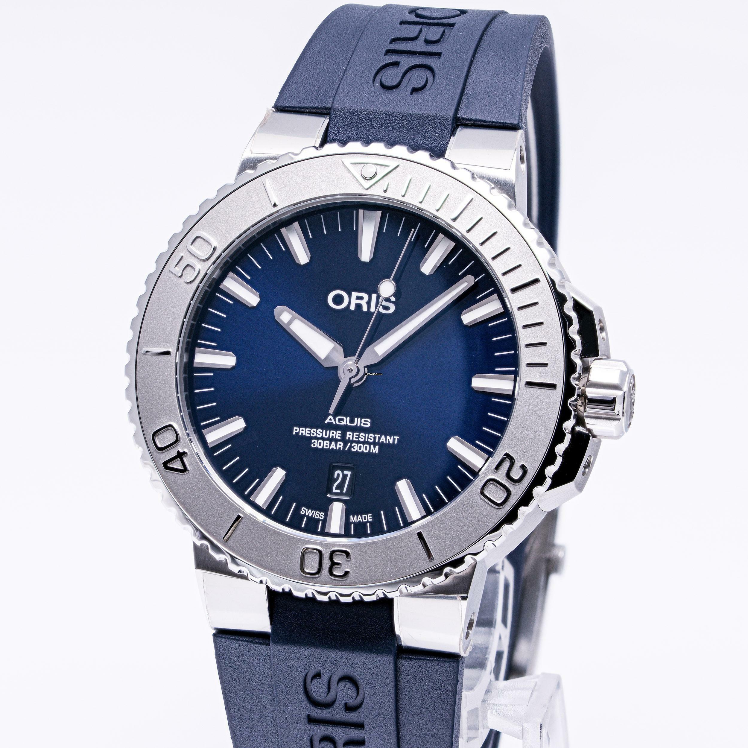 Oris Aquis Date 43,5 Blue – 01 733 7730 4115 – NEW & Unworn – 11/2025 Full Set
