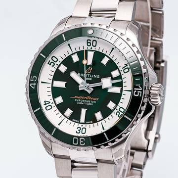  Breitling Superocean 44 Automatic 44 Green – A17376A31L1A1 – NEW & Unworn – 01/2026 Full Set 