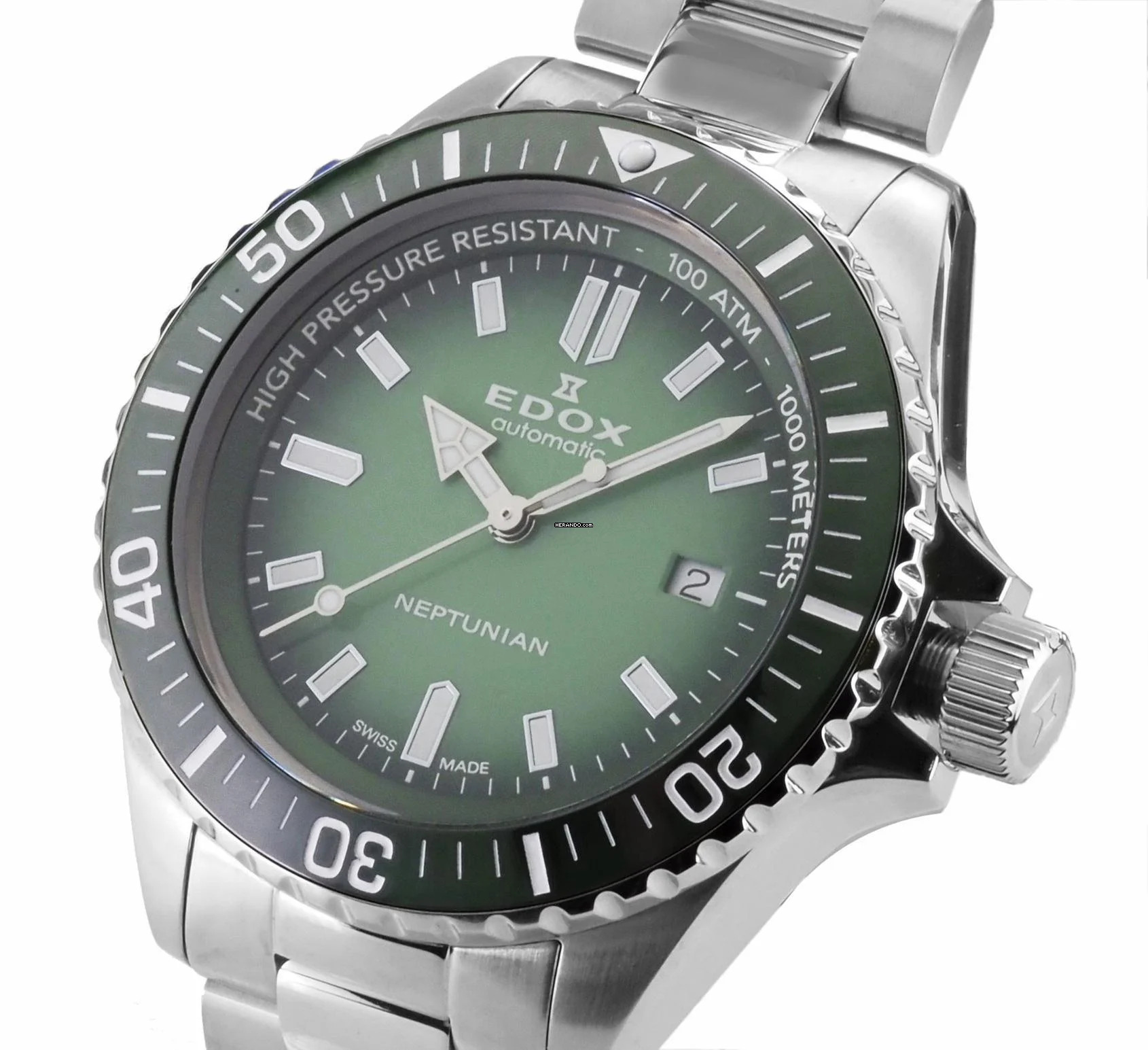 Edox Herren Uhr Automatik 80120 3VM VDN1 Neptunian Swiss MadeØ 44 mm