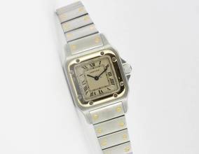 Thumbnail von Cartier Santos Galbée Stahl / Gold