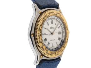 Thumbnail von Ebel Voyager Weltzeituhr Ref.1124913-3001 1998 Full Set sehr gut Vintage Voyager Weltzeituhr Faltschließe