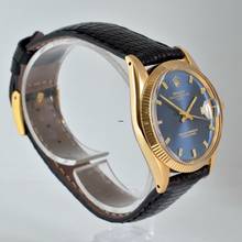 Thumbnail von Rolex Oyster Perpetual Date 1503 blue dial yellow gold 18KT 1969's