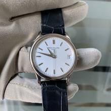 Thumbnail von Patek Philippe Calatrava Date 3998 white opaline dial white gold 18KT Automatic