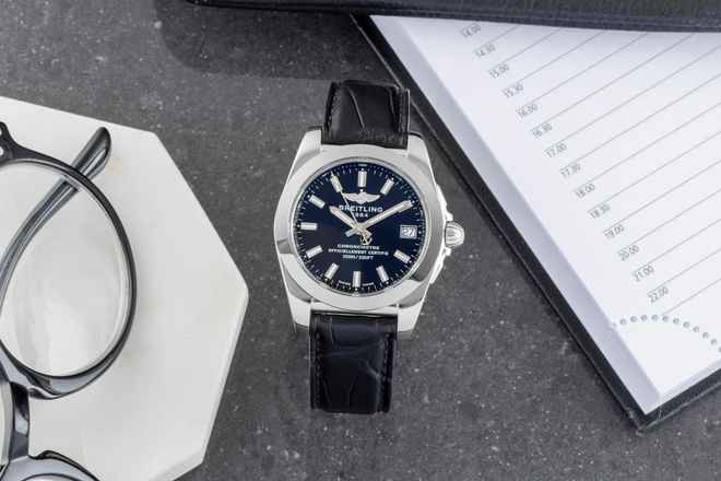  Breitling Galactic 36 Black Dial Edelstahl Quarz Herrenuhr Ref. W7433012/BE08 