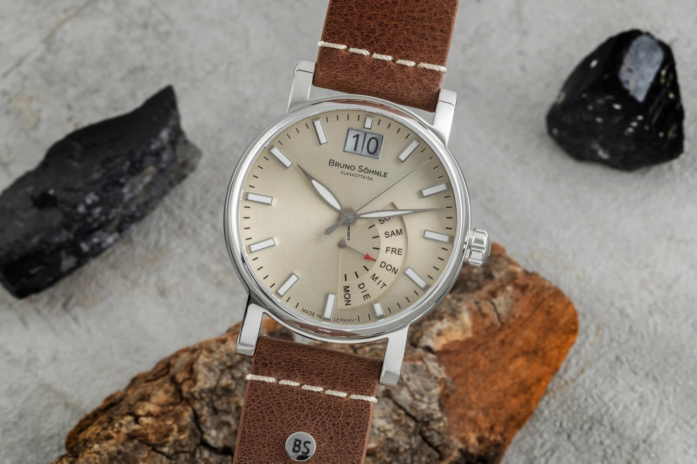 Bruno Söhnle Pesaro Glashütte Pesaro I Stahl Quarz Herrenuhr Ref. 17-13073-841 B&P