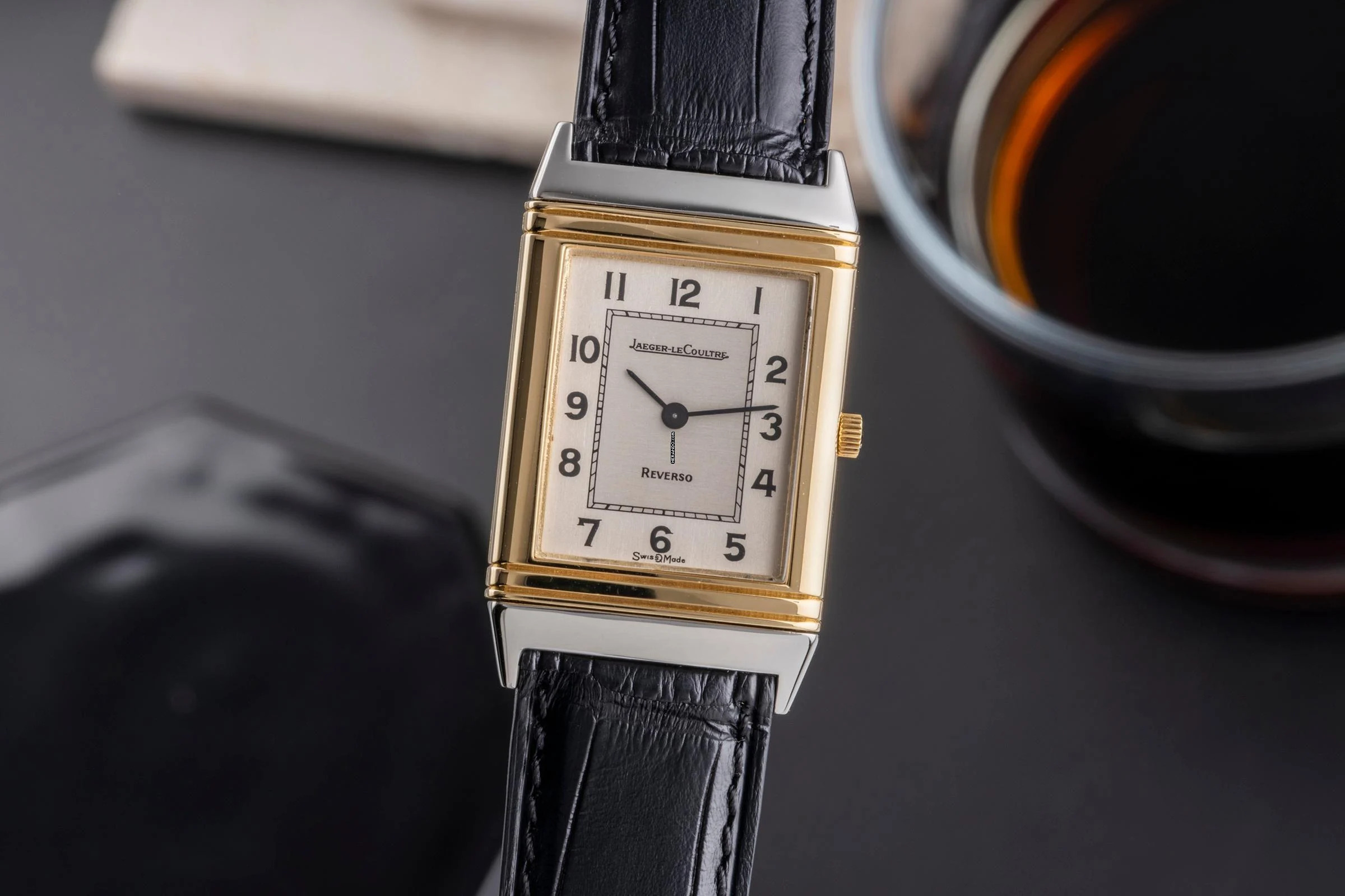 Jaeger-LeCoultre Reverso Stahl / Gold Quarz Herrenuhr Ref. 140.105.5