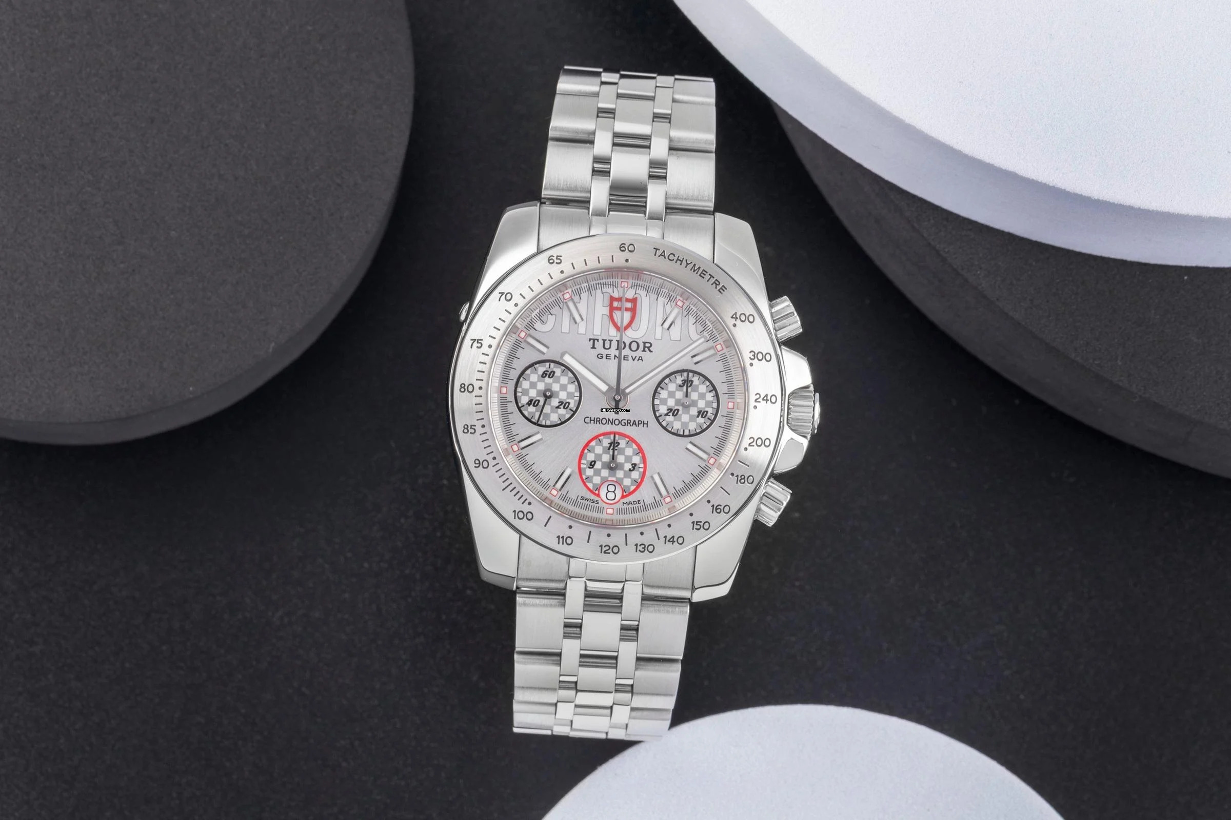 Tudor Sport Chronograph Silver Dial Edelstahl Automatik Ref. 20300 H-Serie