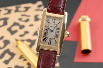 Thumbnail von Cartier Tank Américaine SM 18k (0,750) Gold Quarz Damenuhr Ref. W2601556 1710