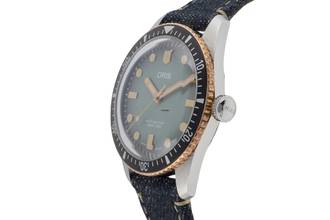 Thumbnail von Oris Divers Sixty Five X Momotaro Stahl / Bronze Automatik Herrenuhr Ref. 01 733 7707 4337 B&P