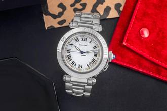 Thumbnail von Cartier Pasha de Cartier Plongeur White Roman Automatik Herrenuhr Ref W31005H3