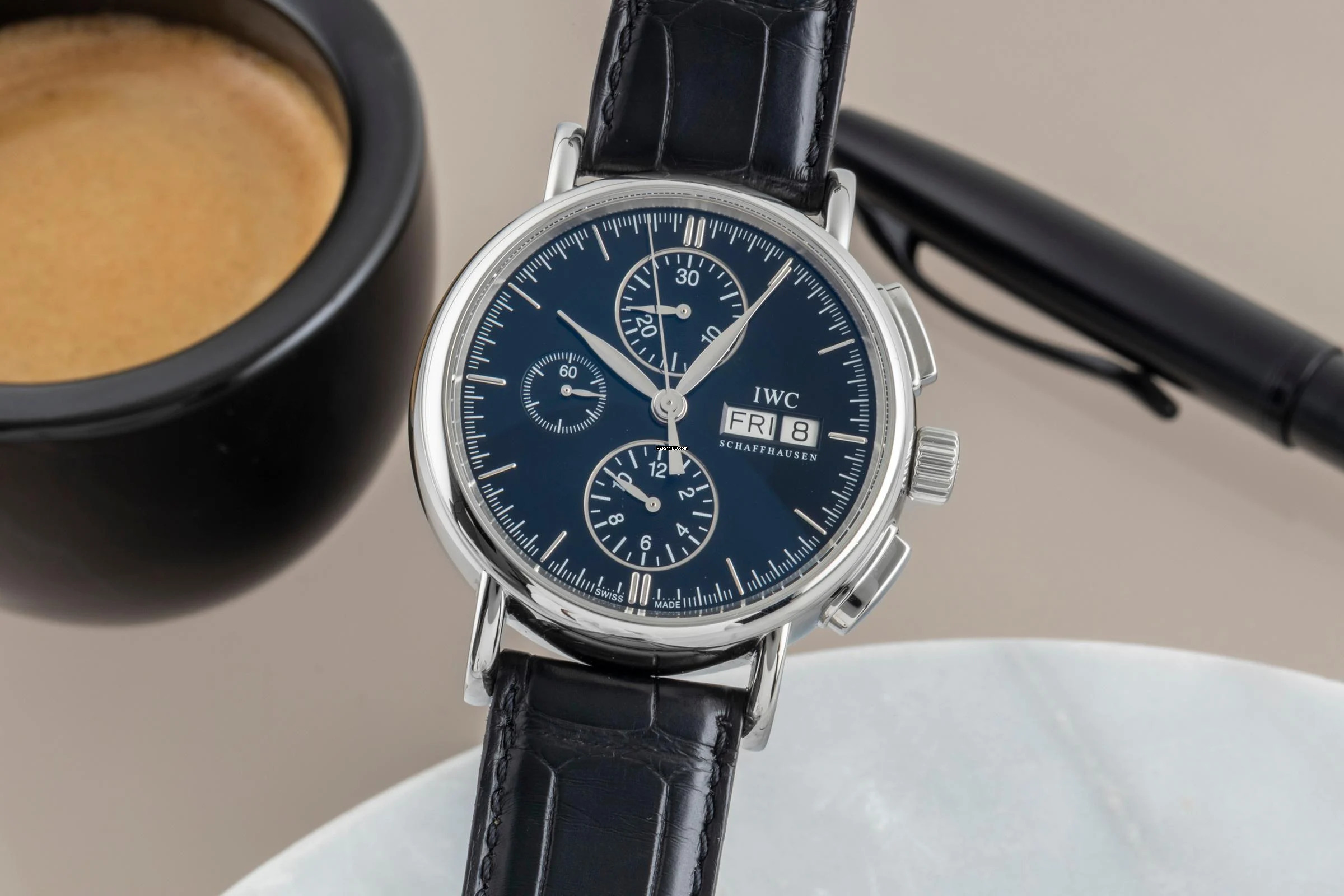 IWC Portofino Chronograph Edelstahl Automatik Herrenuhr Ref. IW378303