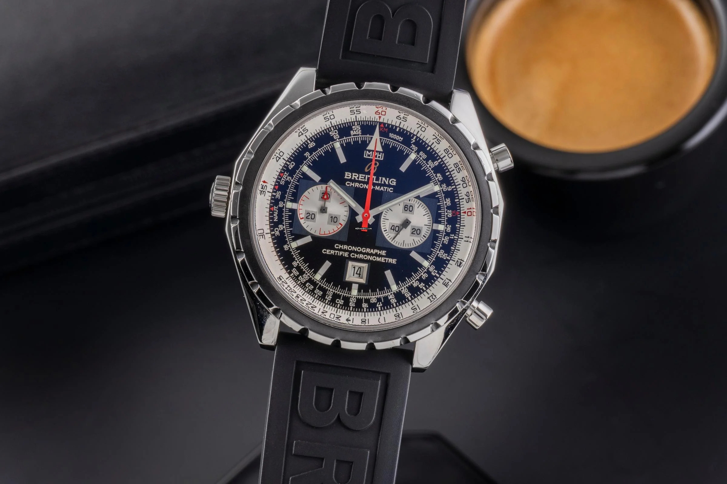 Breitling Chrono-Matic Chronograph Edelstahl Automatik Herrenuhr Ref. A41360