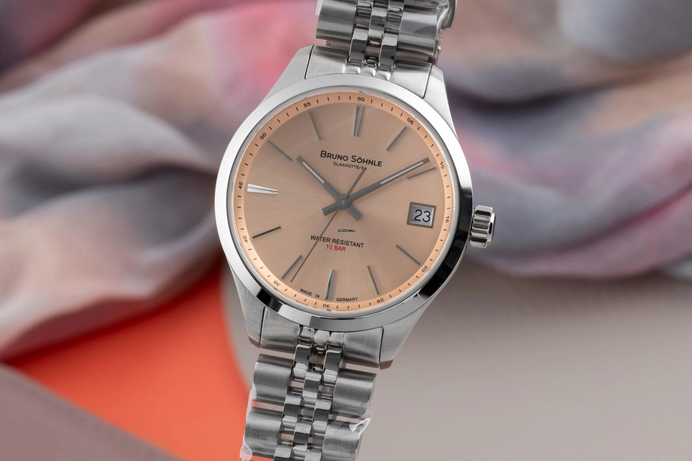 Bruno Söhnle Glashütte Turin Small Stahl Quarz Ref. Damenuhr 17-13226-542 B&P