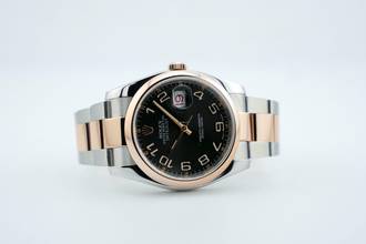 Thumbnail von Rolex Datejust 36 36MM - Rolesor Everose - Black Arabic Dial - Roulette Date Wheel 116201 2012