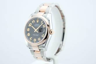 Thumbnail von Rolex Datejust 36 36MM - Rolesor Everose - Black Arabic Dial - Roulette Date Wheel 116201 2012