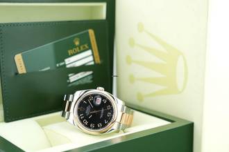 Thumbnail von Rolex Datejust 36 36MM - Rolesor Everose - Black Arabic Dial - Roulette Date Wheel 116201 2012