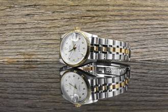 Thumbnail von Tudor Prince Date 74033 NOS / UNGETRAGEN Silver Linen Diamond Dial - 2001