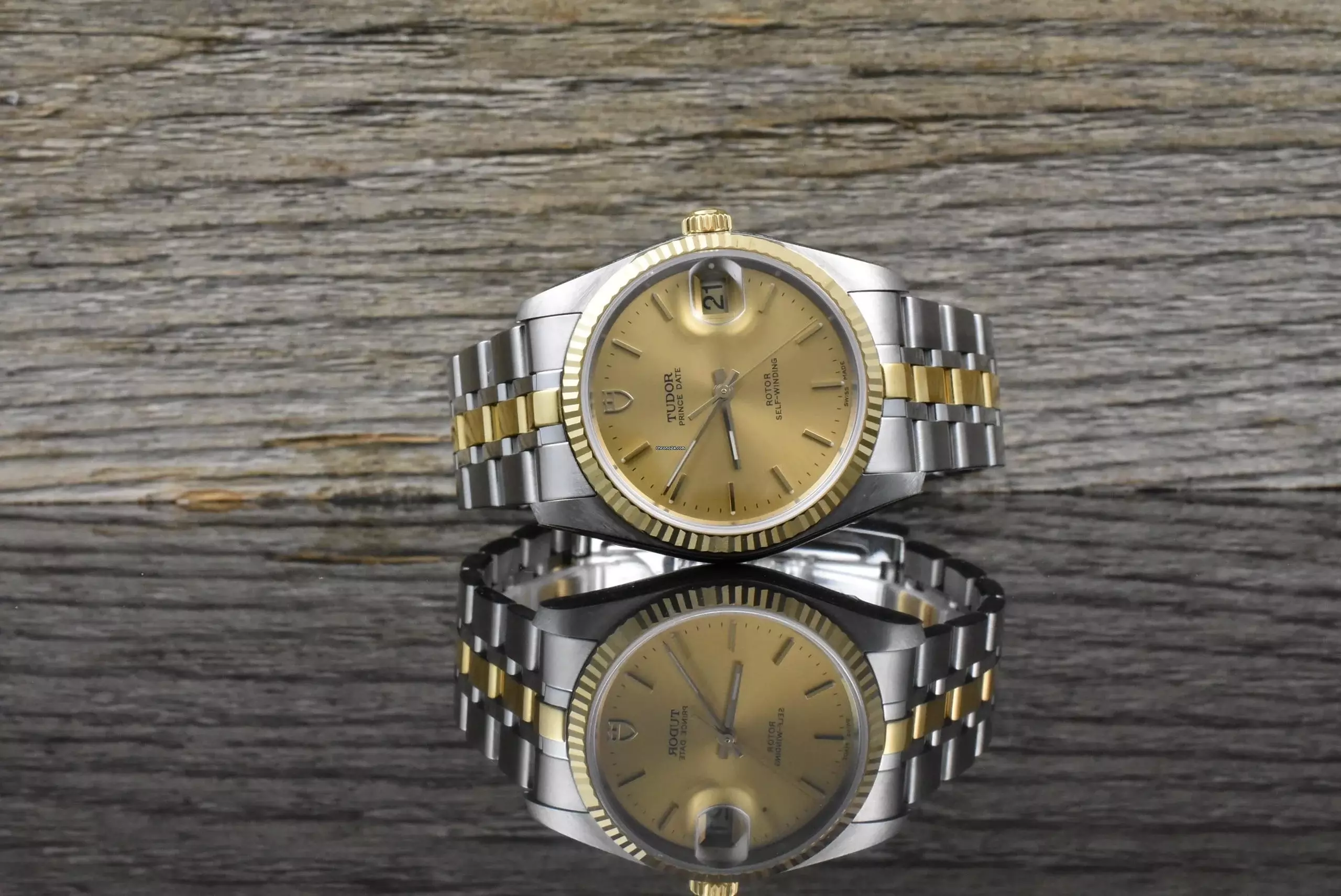 Tudor Prince Date 74033 NEU / UNGETRAGEN Gold Dial - Full Set 2021