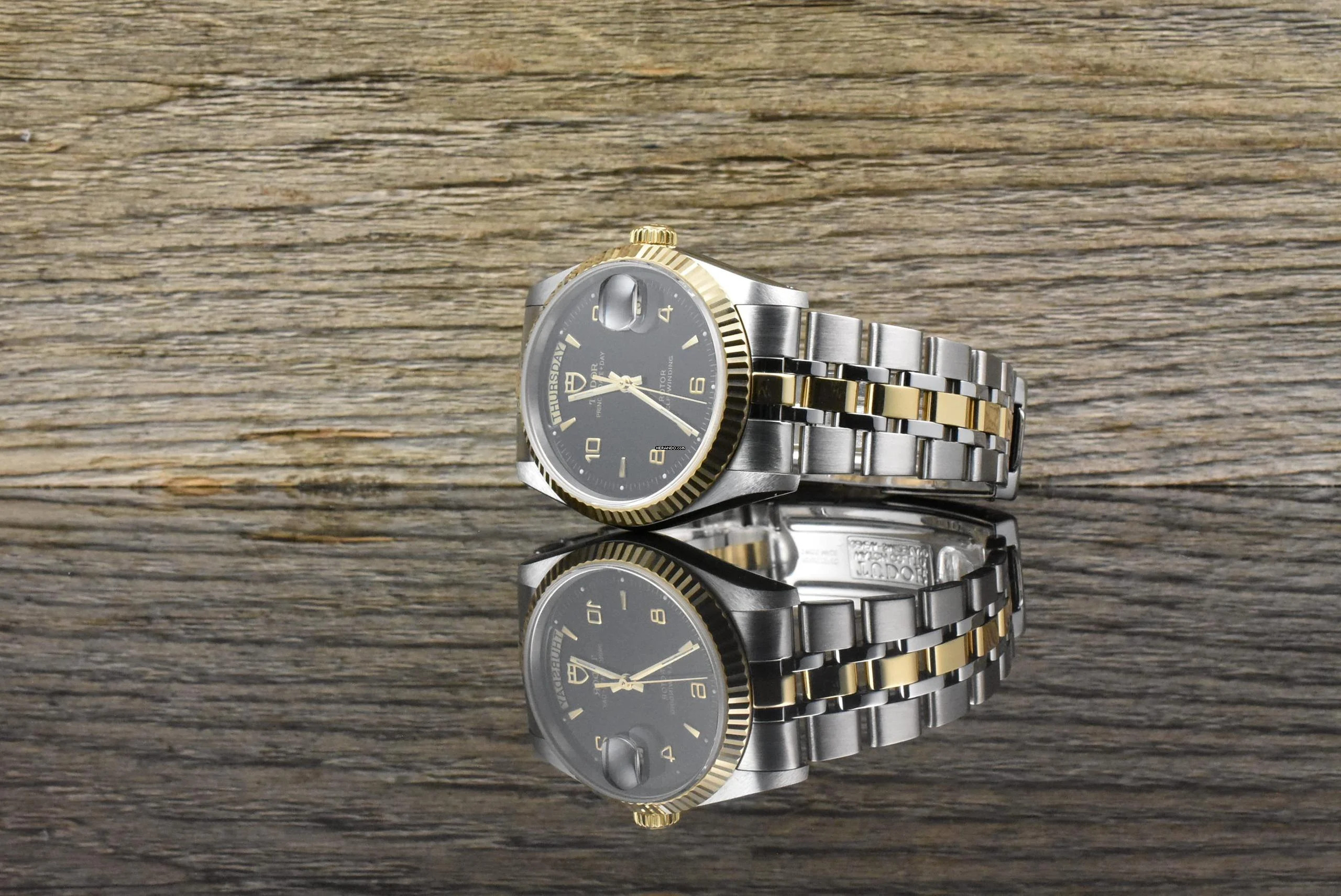 Tudor Prince Date Day 76213 Black Dial Automatik - Full Set
