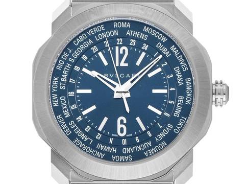  Bulgari Octo Roma World Timer Ref.103481 2025 Full Set Ungetragen Octo Roma WorldTimer 