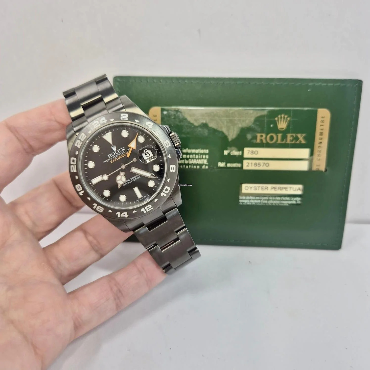 Rolex Explorer II DLC Black Coating 42mm Automático Completo