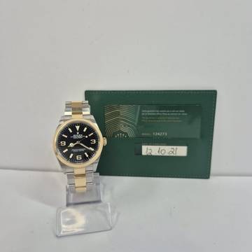  Rolex Explorer 36mm Ouro & Aço Automático Completo 