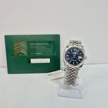 Thumbnail von Rolex Datejust 36 Motif Blue Dial Jubilee Automático Completo
